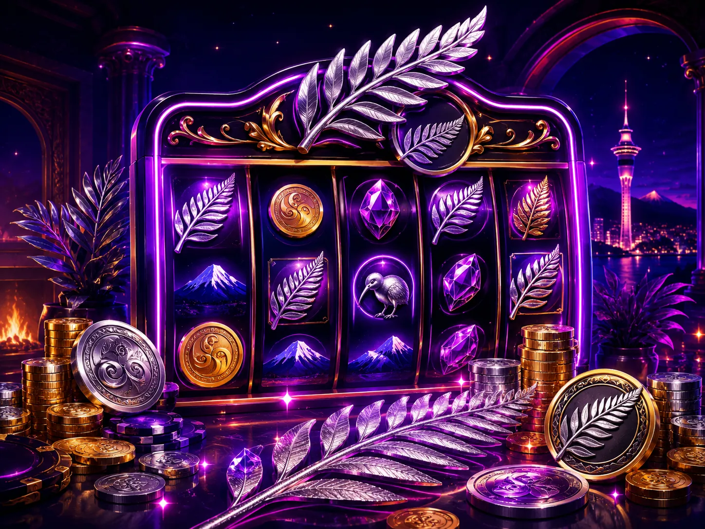 Silver Fern Spins pokie at Ozzybet Casino